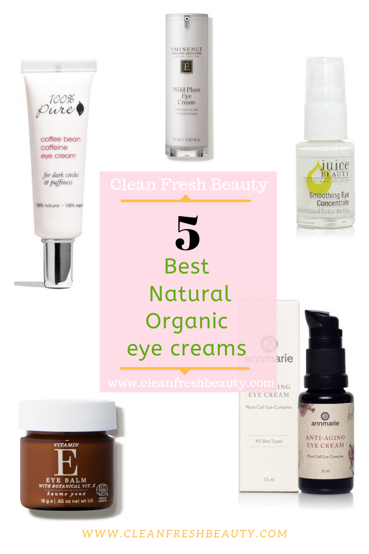 Looking for a natural eye cream to fight dark circles, wrinkles, crow's feet in under eyes? This blog post will help you find the right natural eye cream for you. Click to read more. #darkcircles #greenbeauty #eyecream #naturalproducts