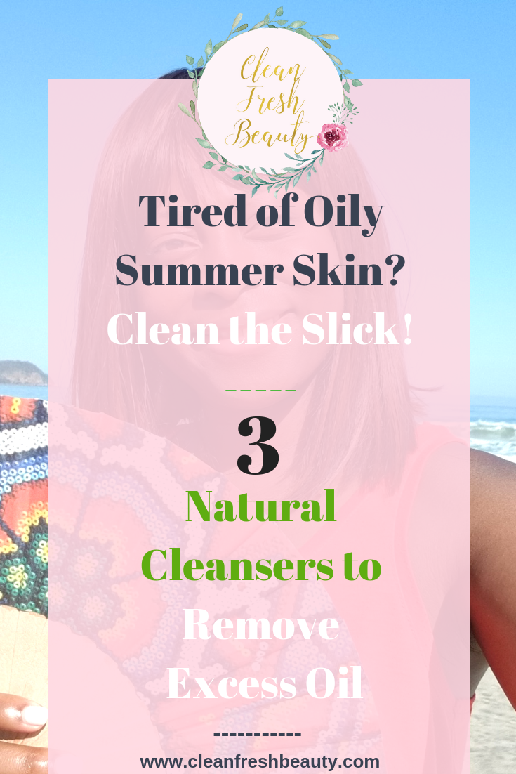 Wondering how to deal with oily skin in summer? Oily skin can become so greasy and uncomfortable during summer. In this blog post, I share my tips and trick about dealing with oily skin naturally during summer. Click to read more #greenbeauty #organicbeauty #oilyskin #naturalproducts