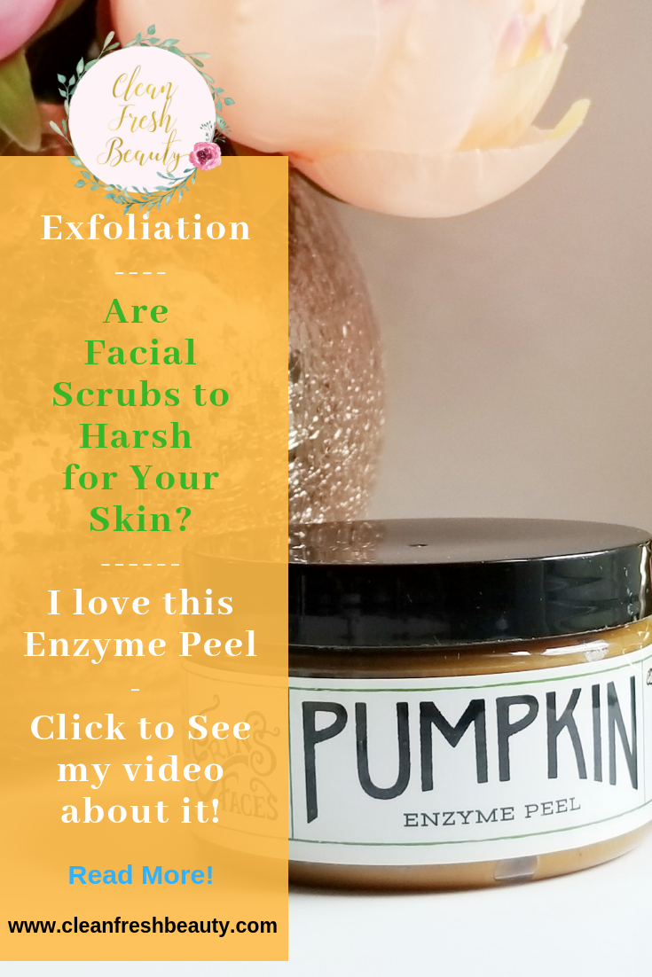 Facial scrubs can create tears in the skin. So, what is an alternative if you are worried about them. Try Chemical exfoliants. Even though there is the word chemical here, these are natural exfoliators that will go deeper in your skin to reveal glowing skin. Click to read about my favorite one. #greenbeauty #naturalskincare #naturalproducts #peel #cleanbeauty 
