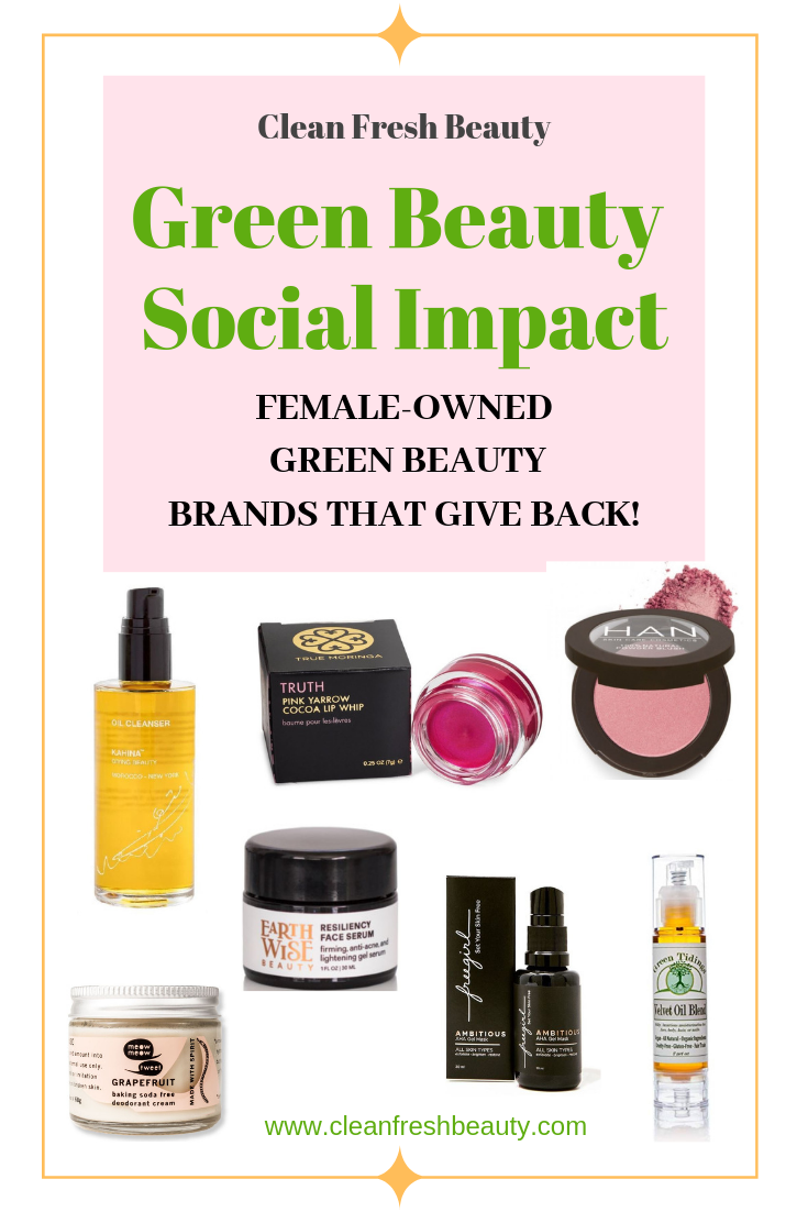 ​Can green beauty have a social consciousness side? If you are a green beauty lover who wants to go beyond giving Giving Tuesday, this article is just for you. You can make your money counts in big ways with these 7 women-owned green beauty brands #greenbeauty #natural Beauty #socialconscious #consciousliving