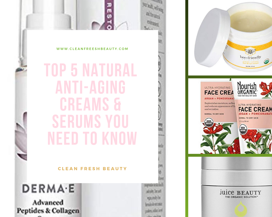 Aging skin signs?? Wondering how you can deal with them naturally. Here are 5 natural anti-aging serums that you need to know about. Read more to find out about them. #greenbeauty #antiaging #naturalskincare