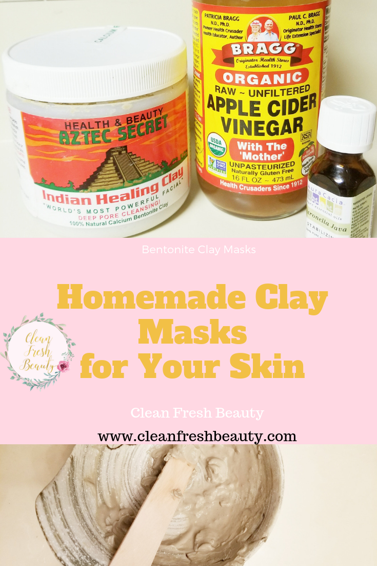Clay mask are a great addition to any natural skin care routines. Clay masks clear your skin. Bentonite clay is one of my favorite clay mask. It is rich in minerals and help exfoliate the skin gently to give you a glowing skin. Read more to find the DIY clay mask for your skin type. #greenbeauty #diy #claymasks #nontoxic #naturalskincare