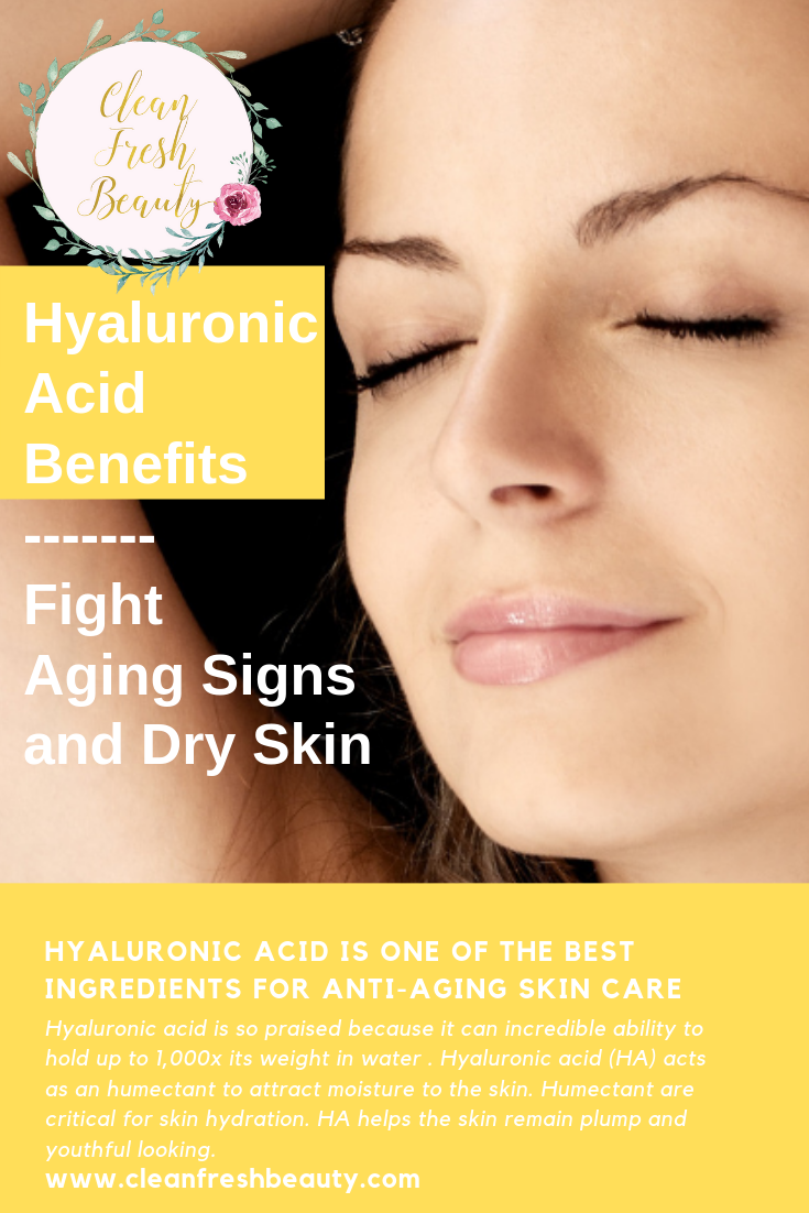  Hyaluronic acid is a game changer; it has amazing anti-aging benefits and help nourish the skin at a deeper level. In this blog post, I share all about hyaluronic acid in the green beauty. If you don't have natural skin care products that contain hyluronic acid, you need to add products containing HA. Click to read more. #greenbeauty #antiaging #naturalbeauty #organicbeauty