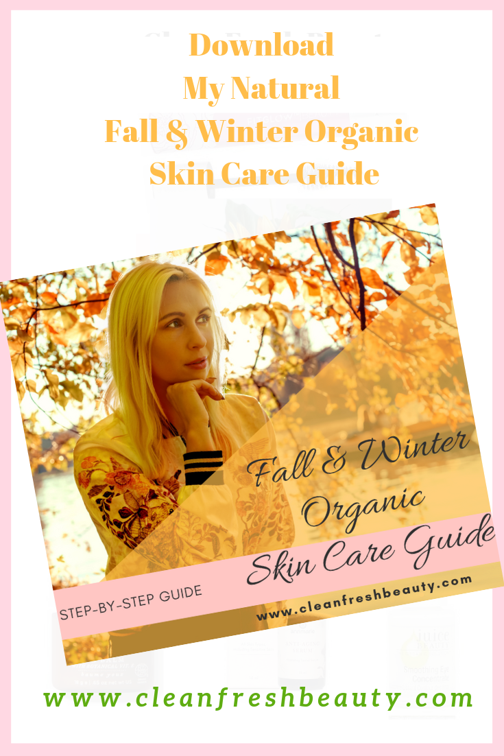 How to get soft and moisturized skin during fall and winter? Click to receive my natural skin care guide. #dryskin #naturalproducts #greenbeauty