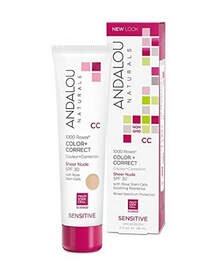 Looking for an SPF moisturizer for your skin type? Andalou Naturals 1000 Roses CC Color ​+ Correct Sheer Nude SPF 30 ​ ​This is a super hydrating moisturizer that provides plenty of sun protection. This has great rating with EWG. Click to Read more! #greenbeauty #naturalproducts #sunscreen