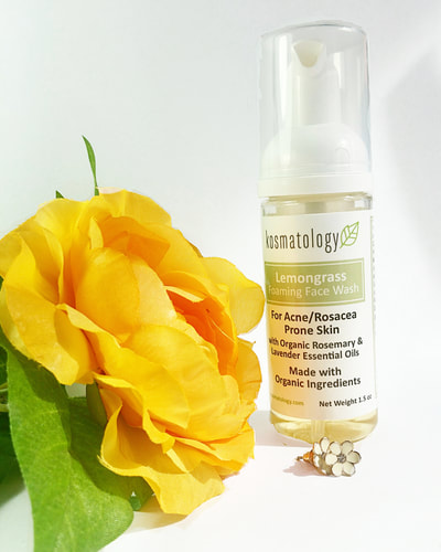 Kosmatology Lemongrass Foaming face Wash - Acne Busting Natural Face Wash - Natural Skin Care Products 