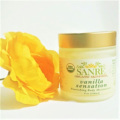 Natural Vanilla Body Lotion for Dry Skin - SanRe Organic Skinfood