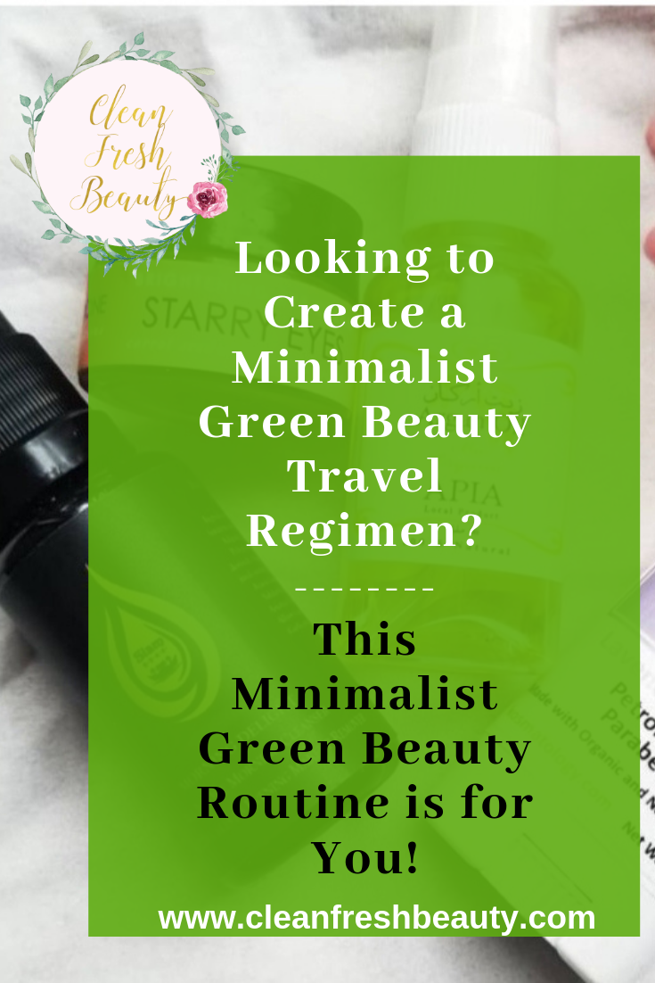 Are you a minimalist? Are you looking for safe clean beauty products that fit in a small travel bag? Here is my pick of natural skin care products for minimalists. Click to read more! #greenbeauty #naturalskincare #organicbeauty #travelgreen 